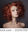 Fashion Portrait. Beautiful Woman. Curly Hair. 10264789