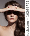 Fashion Portrait. Beautiful Brunette Girl. Curly Hair. 10264791