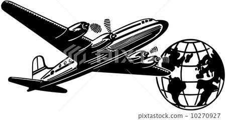 Airplane And Globe Airplane And Globe 10270927