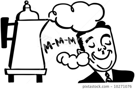 Man Smelling Fresh Coffee 10271076