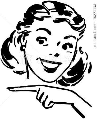 Cute Gal Pointing 10271138