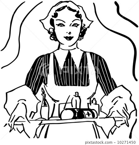 Nurse With Tray Of Medicine Nurse With Tray Of Medicine 10271450