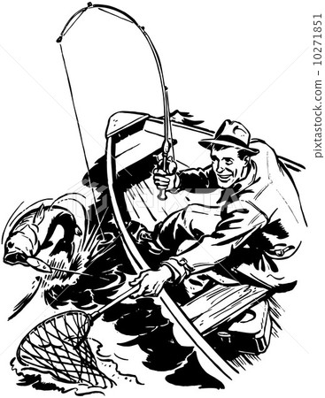 Fisherman Catching Fish 10271851