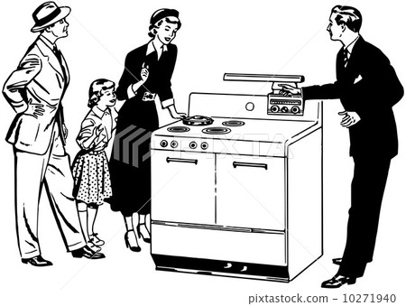 Family With New Stove 10271940