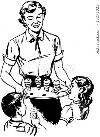 Mom Serving Ice Cream 10272028