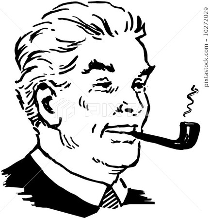 Man Smoking Pipe Man Smoking Pipe 10272029