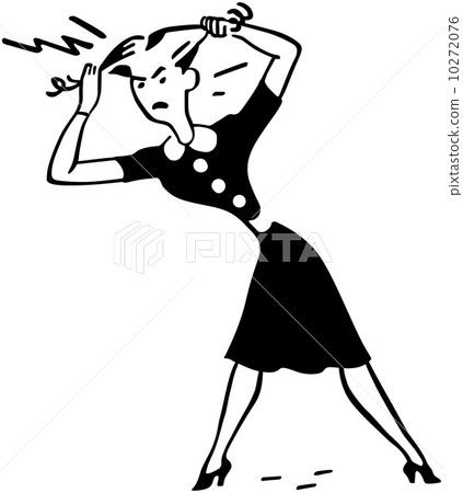 Angry Woman Pulling Out Hair 10272076