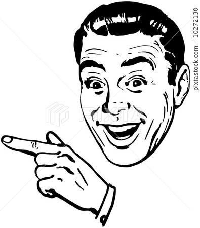 Happy Man Pointing 10272130
