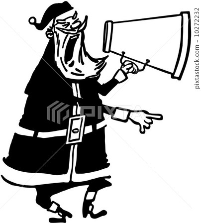 Santa With Megaphone 10272232