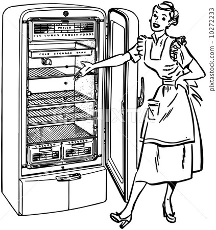 Lady With New Fridge 10272233