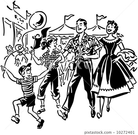 Family At Amusement Park 10272401