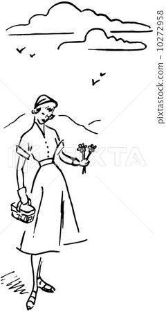 Lady With Flowers 10272958