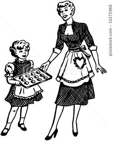 Mother And Daughter Baking 10272968