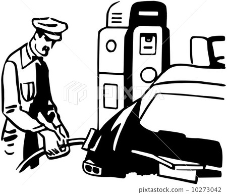 Serviceman Filling Car Serviceman Filling Car 10273042