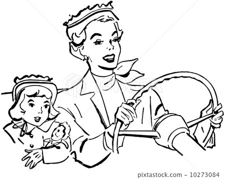 Mother Driving With Daughter 10273084
