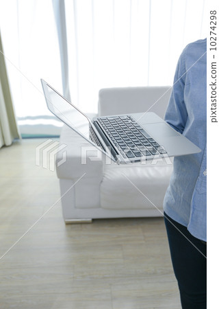 A woman with a laptop A woman with a laptop 10274298