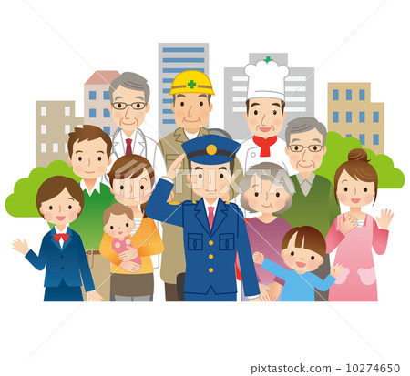 Policemen and local people 10274650