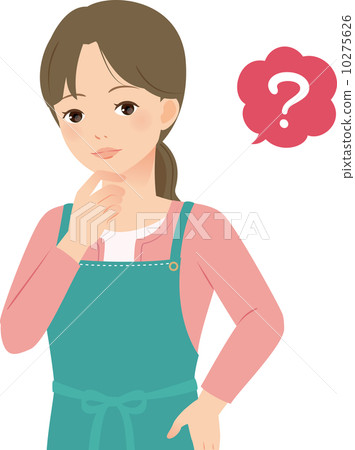 戴著脖子的圍裙的一名婦女 戴著脖子的圍裙的一名婦女 10275626