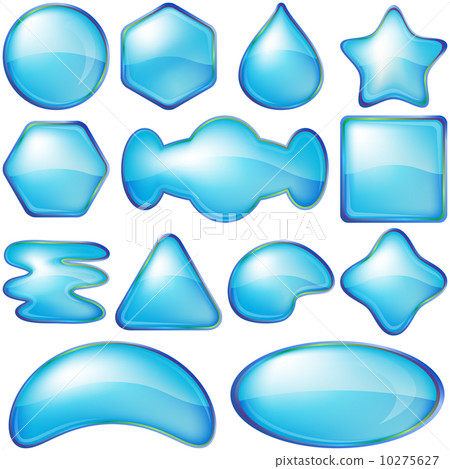 Icons buttons blue, set Icons buttons blue, set 10275627