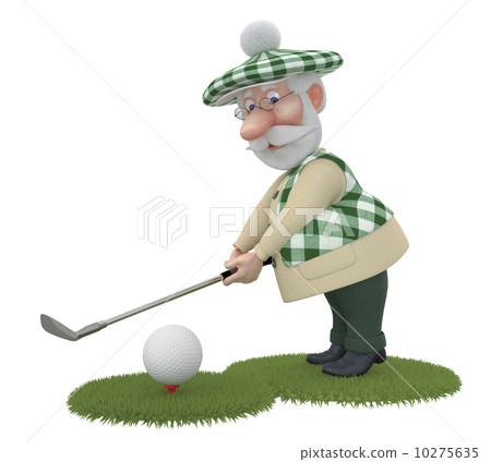 3d little man golfist. 10275635