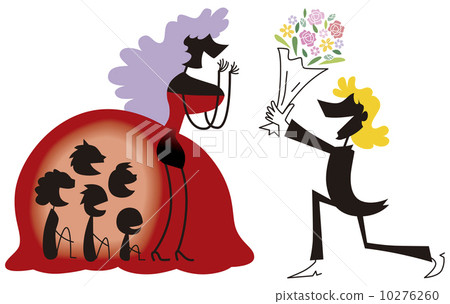 A woman hiding a child and making it proposable 10276260