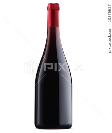 Burgundy red wine bottle. Vector illustration 10276637