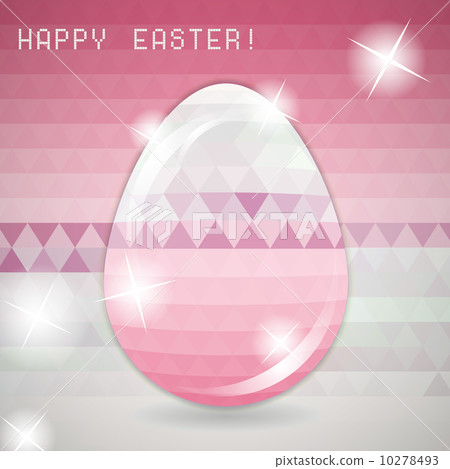 Easter egg pink crystall triangle greeting card Easter egg pink crystall triangle greeting card 10278493