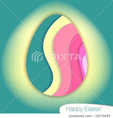 Easter egg greeting card, Paper concept. Easter egg greeting card, Paper concept. 10278495