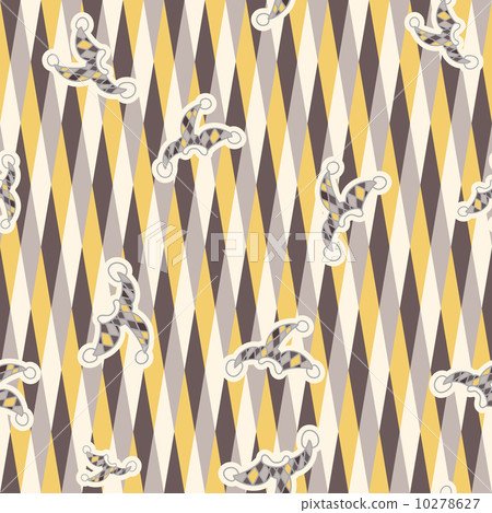 rhombus geometric texture with clown hat. rhombus geometric texture with clown hat. 10278627