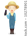 Male illustration of a straw hat 10278901