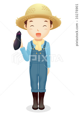 Male illustration of a straw hat 10278901