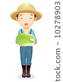 Male illustration of a straw hat 10278903