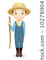 Male illustration of a straw hat 10278904