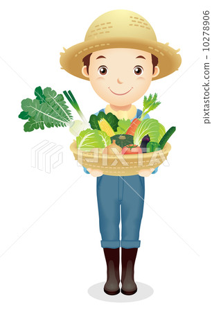 Male illustration of a straw hat 10278906