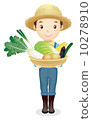 Male illustration of a straw hat 10278910