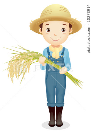Male illustration of a straw hat 10278914