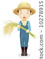 Male illustration of a straw hat 10278915