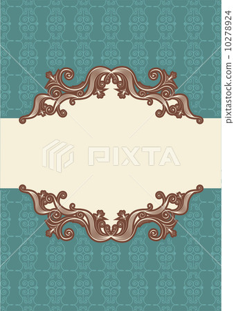 Abstract vintage frame with vignettes for text 10278924