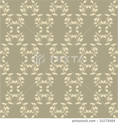 beige floral wallpaper 10278984