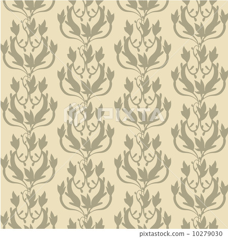 beige floral wallpaper 10279030