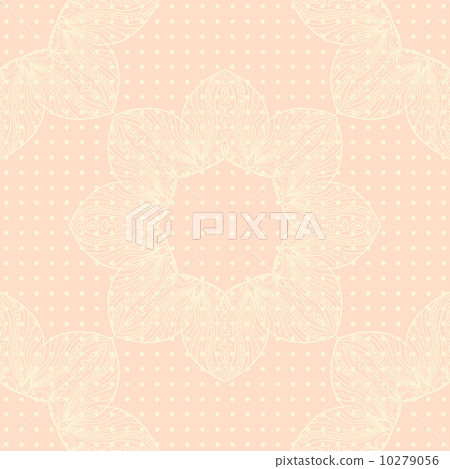 background with lace ornament and dots 10279056