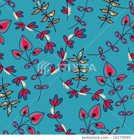 Seamless texture with flowers Seamless texture with flowers 10279095