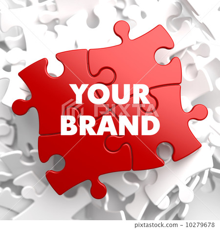 Your Brand Concept on Red Puzzle. 10279678