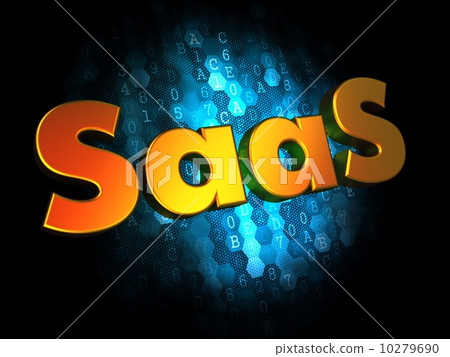 SAAS Concept on Digital Background. SAAS Concept on Digital Background. 10279690