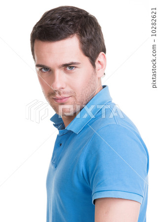 Portrait of handsome man in in blue shirt. 10282621
