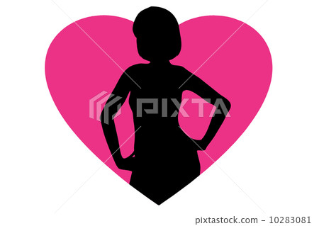 Heart mark and female Heart mark and female 10283081