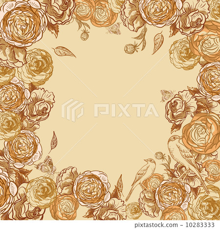 Monochrome Invitation Card Design with Flowers Monochrome Invitation Card Design with Flowers 10283333