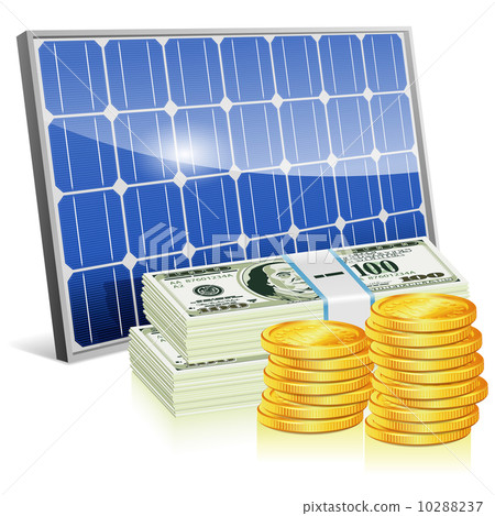 Solar Panel with Money Solar Panel with Money 10288237