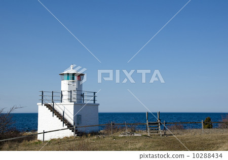 Small lighthouse at the swedish island Oland 10288434