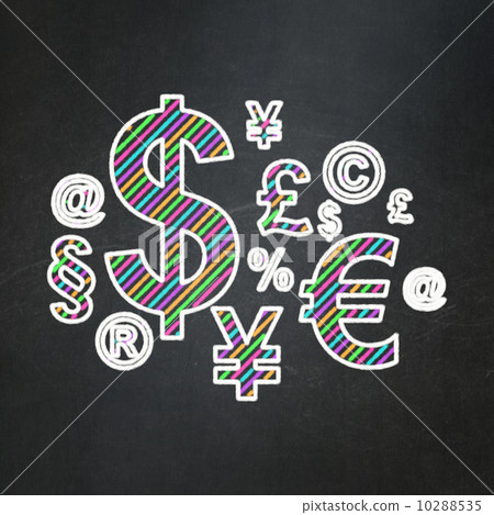 News concept: Finance Symbol on chalkboard background 10288535